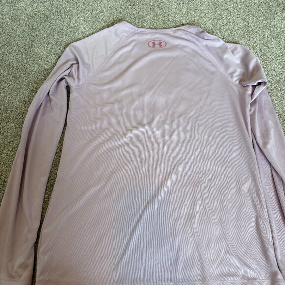 Under Armour Girls Youth Size Large Fitted Long Sleeve Top Light Pink - Picture 6 of 7